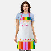 Tablier Crayons colorés Personnaliser l'aire de trafic (Porté)