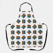 Tablier Crayons de couleur arc-en-ciel (Recto)
