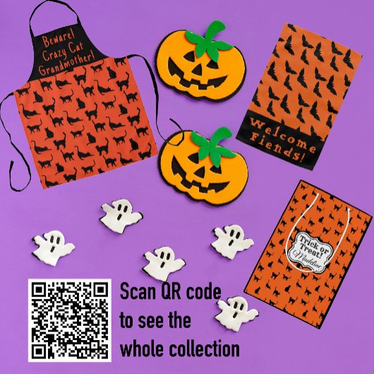 Tablier Crazy Cat customisé Daddy Halloween