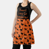 Tablier Crazy Cat customisé Grand-mère Halloween (Insitu)