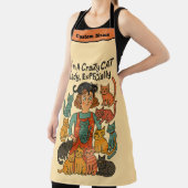 Tablier Crazy Cat Lady Apron – Whimsical & Bold (Insitu)