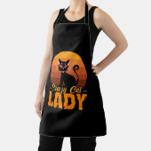 Tablier Crazy Cat Lady Halloween (Insitu)