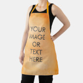 Tablier Create Your Own text watercolour orange Apron (Insitu)