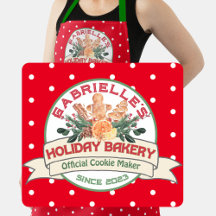 Créateur officiel de cookies Apron de Noël personn