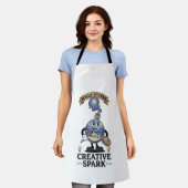 Tablier Creative Spark Magic Potion Retro Artist Mascot (Porté)