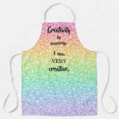 Tablier Créativité est Messager Rainbow Doodles Funny Apro (Recto)