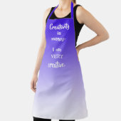 Tablier Créativité est Messager Violet Dégradé Funny Apron (Insitu)