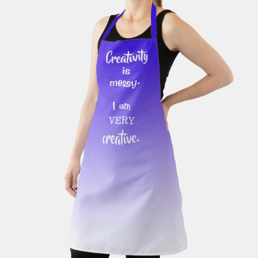 Tablier Créativité est Messager Violet Dégradé Funny Apron (Insitu)