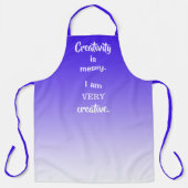 Tablier Créativité est Messager Violet Dégradé Funny Apron (Recto)