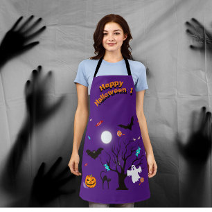 Tablier Créatures et bonbons amusants d'Halloween 
