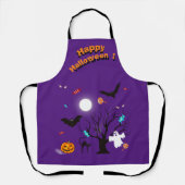 Tablier Créatures et bonbons d'Halloween (Recto)
