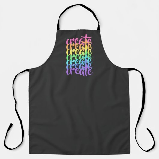Tablier "Créer" Arc-en-ciel (Recto)