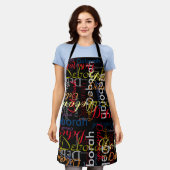 Tablier Créer des noms de couleurs Typographie noire (Porté)