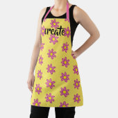 Tablier Créer Fun Floral Jaune Rose Apron (Insitu)