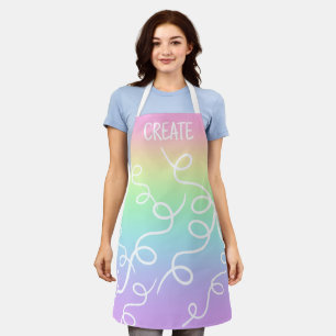 Tablier CRÉER Pastel Arc-en-Ciel de perlons Apron