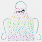 Tablier "Créer" Pastel Arc-en-ciel Pois Apron (Recto)