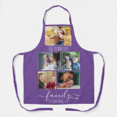 Tablier Créer Votre Propre Collage De 5 Photo Nom De Famil (Recto)