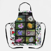 Tablier Créer votre propre jardin fleurs photo collage tab (Recto)