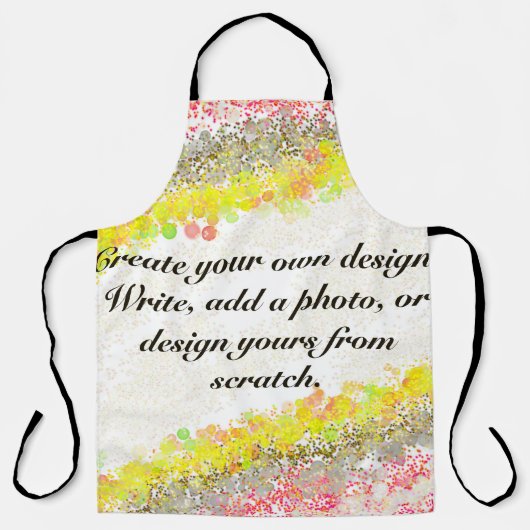 Tablier Créez votre propre design et photo cadeau unique (Recto)