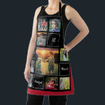 Tablier Créez votre propre monogramme de collage photo de<br><div class="desc">Créez votre propre tablier de collage photo de famille. Ajoutez vos propres photos,  monogramme et texte et créez un tablier très personnel et unique.</div>