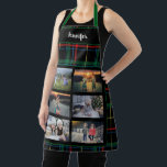 Tablier Créez votre propre nom de collage photo de famille<br><div class="desc">Créez votre propre nom de collage photo de famille,  à damiers motif,  Apron Vous pouvez le personnaliser et ajouter vos plus belles photos et nom.</div>