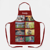 Tablier Créez votre propre nom de collage photo de famille (Recto)