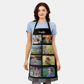 Tablier Créez votre propre nom de collage photo de famille (Porté)