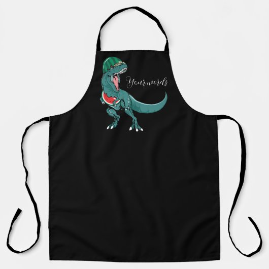 Tablier Créez votre propre pastèque T-Rex Dinosaur (Recto)