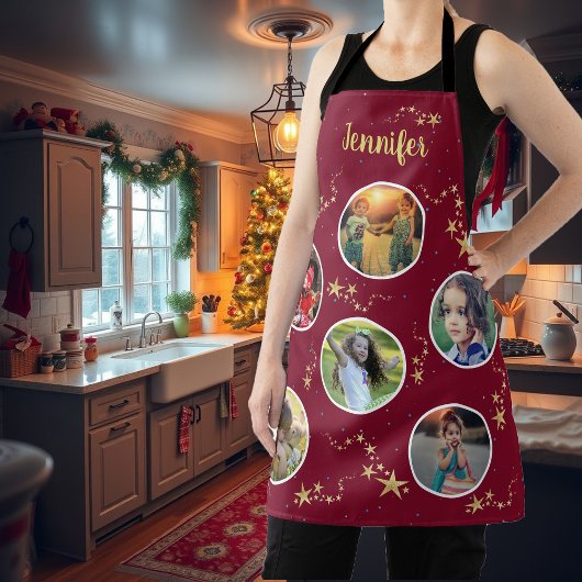 Tablier Créez votre propre photo collage monogramme de Noë