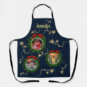 Tablier Créez votre propre photo Merry Christmas monogramm (Recto)