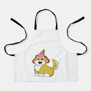 Tablier Crème glacée Chien avec gaufre
