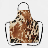 Tablier Crème Western Cowboy Brown Noir Cowhide (Recto)