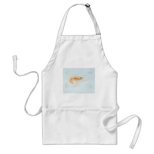 Tablier Crevette ou Prawn, Vie marine océanique vintage An
