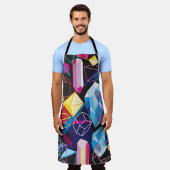 Tablier Cristaux colorés, abstrait foncé arrière - plan (Porté)
