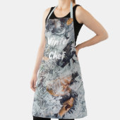 Tablier cristaux de glace magiques motif avec feuilles tom (Insitu)