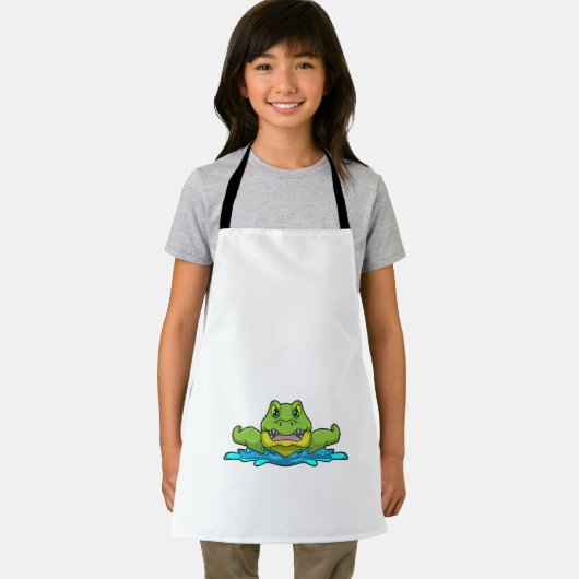 Tablier Crocodile à nager dans l'eau (Insitu)