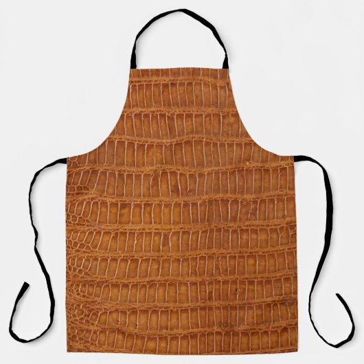 Tablier Crocodile alligator reptile texture cuir fermer (Recto)