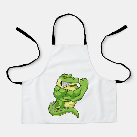 Tablier Crocodile comme Bodybuilder & grands Muscles (Recto)