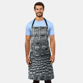 Tablier Crocodile Noir : Météo Noire Mystique (Porté)