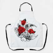 Tablier Croissant mécanique avec roses rouges (Recto)