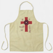 Tablier Croix Ornée Donne-Nous Ce Jour Notre Pain Quotidie (Recto)