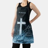 Tablier Croix sur l'écriture de l'eau Personnalisé (Insitu)