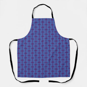 Tablier Croix violette Art dévotionnel pour le Carême et l
