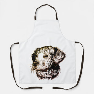 Tablier Croquis de chiot marron