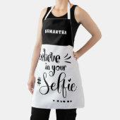Tablier Croyez En Votre Citation Selfie Nom Noir Blanc (Insitu)