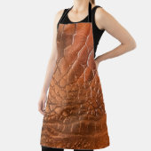 Tablier Cuir Brown avec un motif sous forme d'écailles (Insitu)