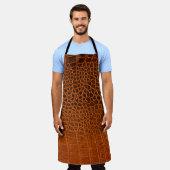 Tablier Cuir de crocodile Brown (Porté)