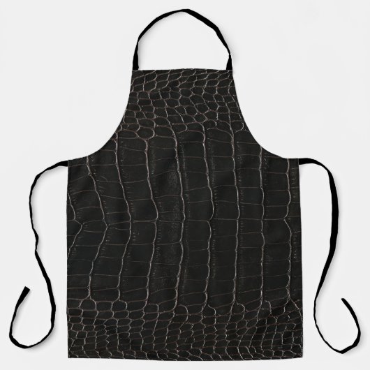 Tablier Cuir de crocodile luxueux : texture textile. (Recto)