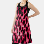 Tablier Cuir léopard : Texture rouge-noir. (Insitu)