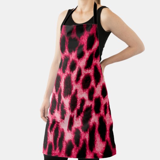 Tablier Cuir léopard : Texture rouge-noir. (Insitu)